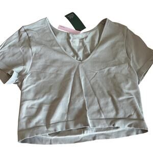 Wild Fable Women's Light Gray Short Sleeve V-Neck T-Shirt - Size XXL - NWT